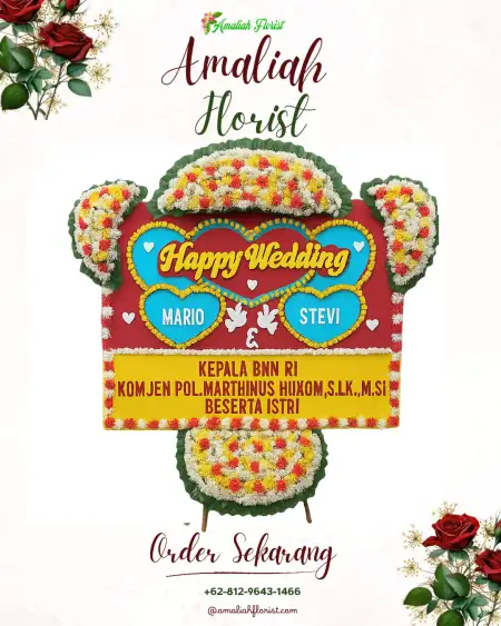 Papan Bunga Pernikahan Songgodadi